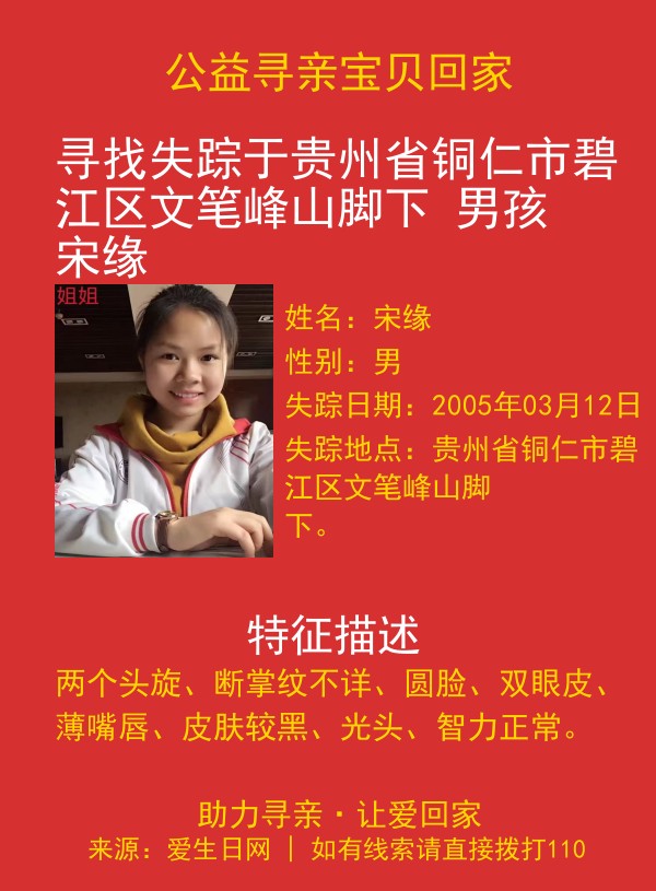 寻亲海报