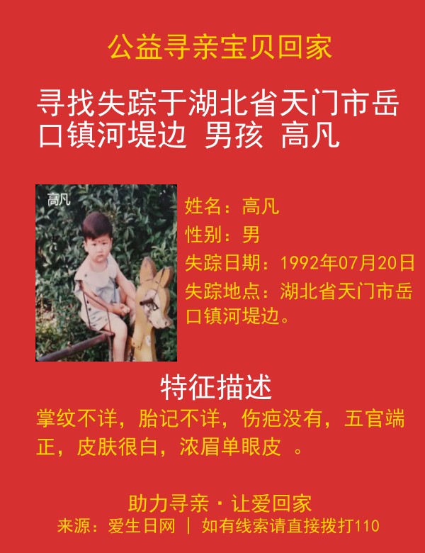 寻亲海报