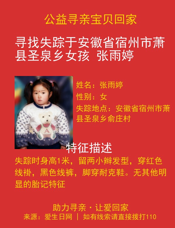 寻亲海报