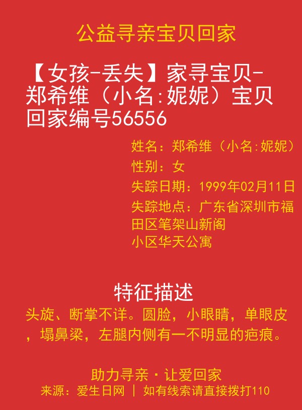 寻亲海报