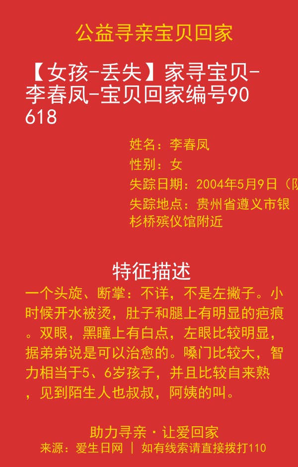 寻亲海报