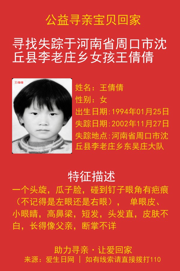 寻亲海报